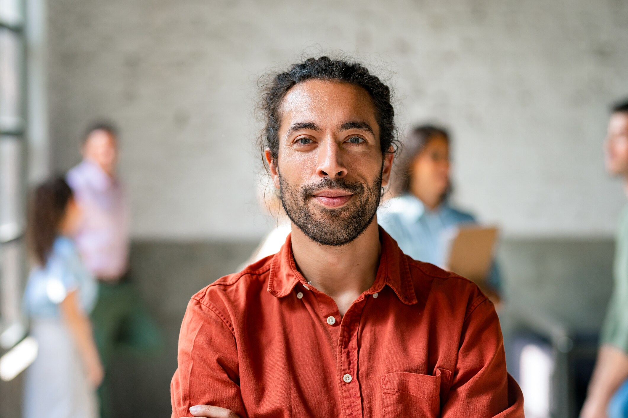 man smiling at camera