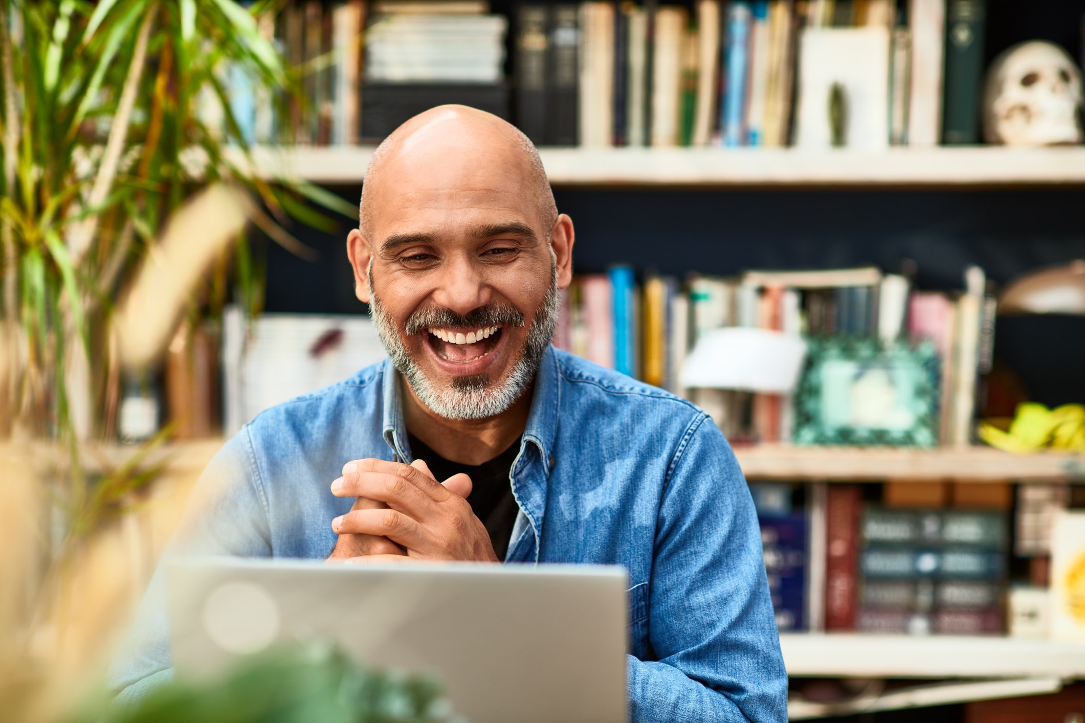 man working on computer 