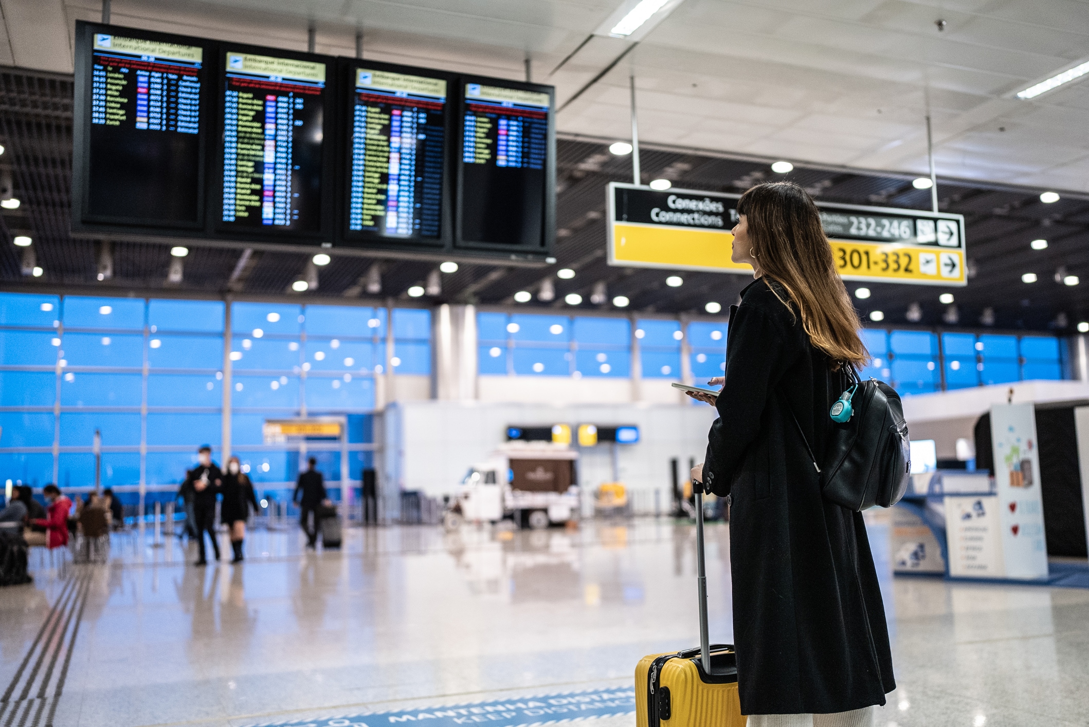 Woman walking in the airport