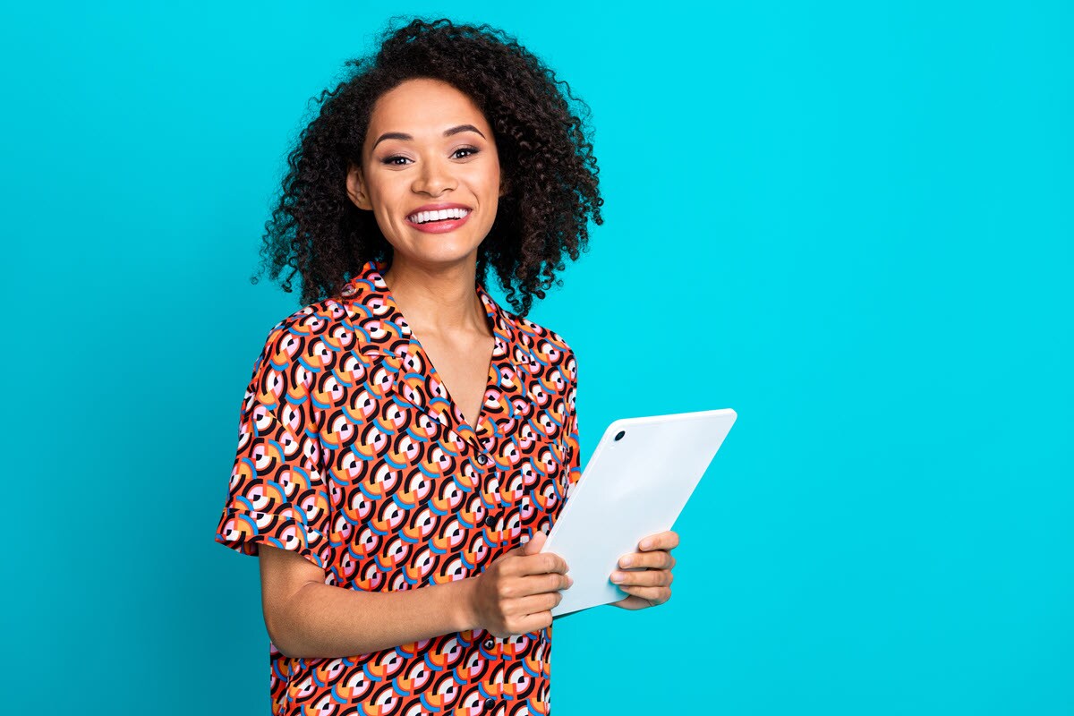 Woman holding paper