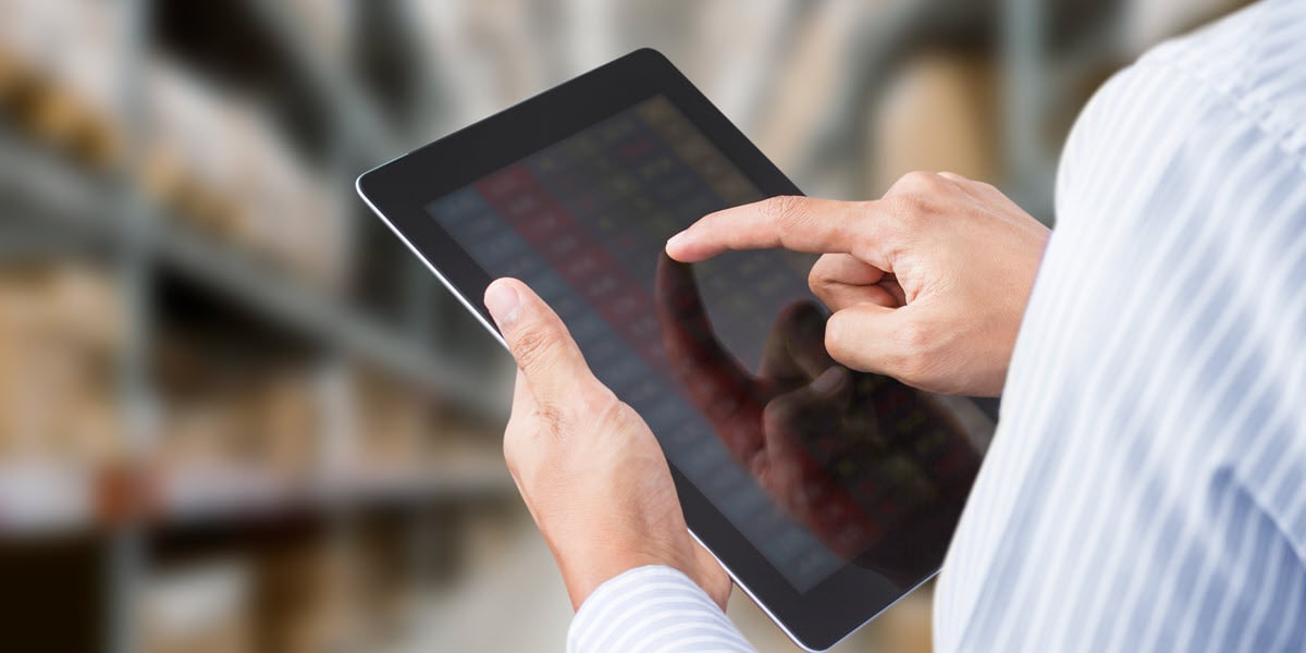 Person holding tablet