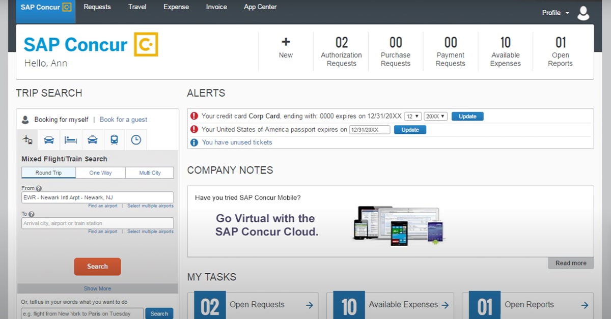 <span>Concur Travel Demo</span>
