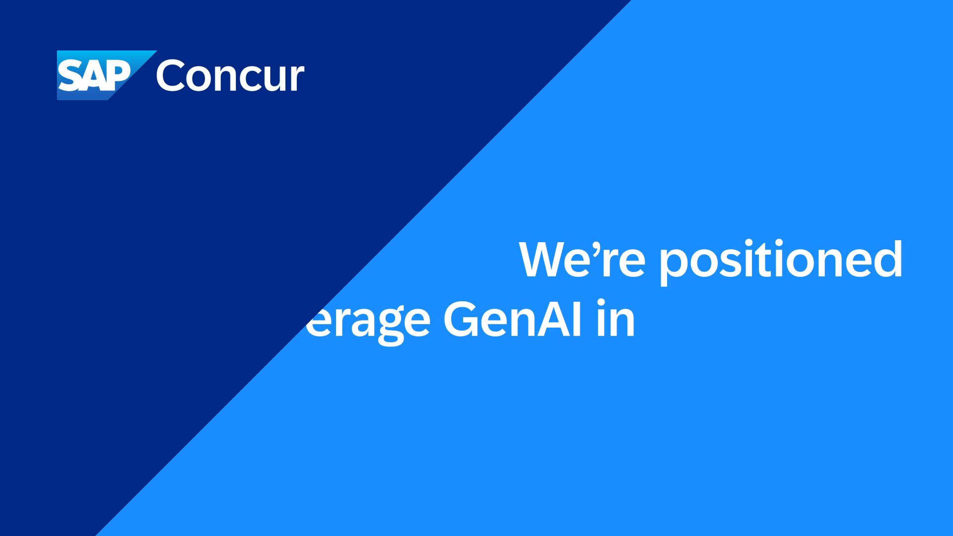 <span>SAP Concur and GenAI</span>
