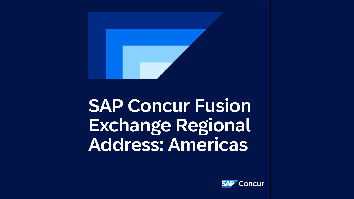 <span>SAP Concur Fusion Exchange Regional Address: Americas</span>
