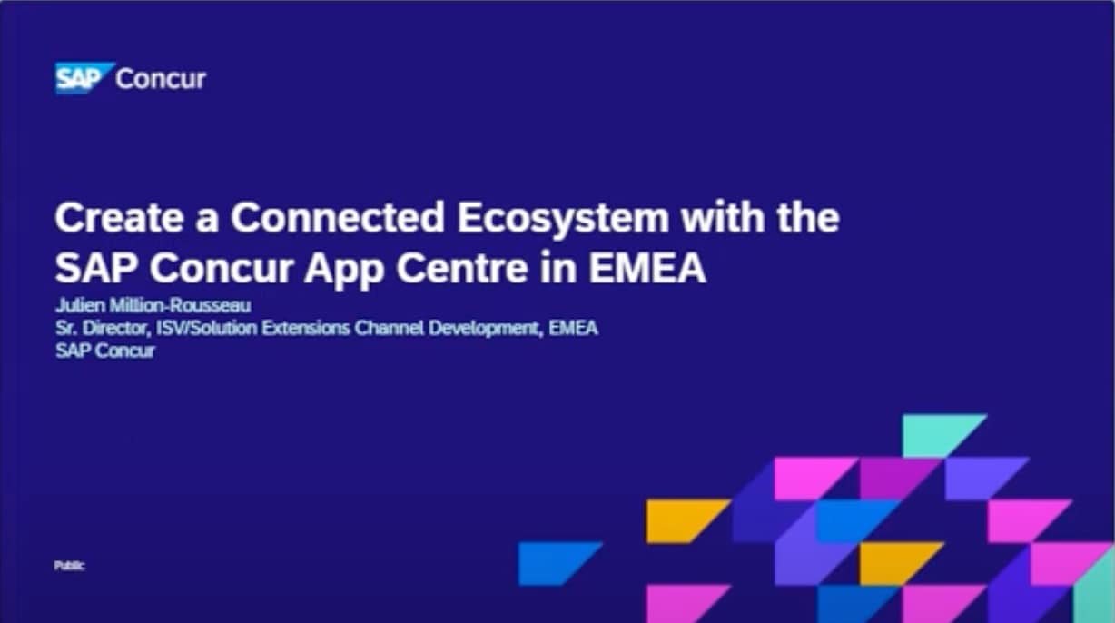<span>Create a Connected Ecosystem with the SAP Concur App Center in EMEA</span>
