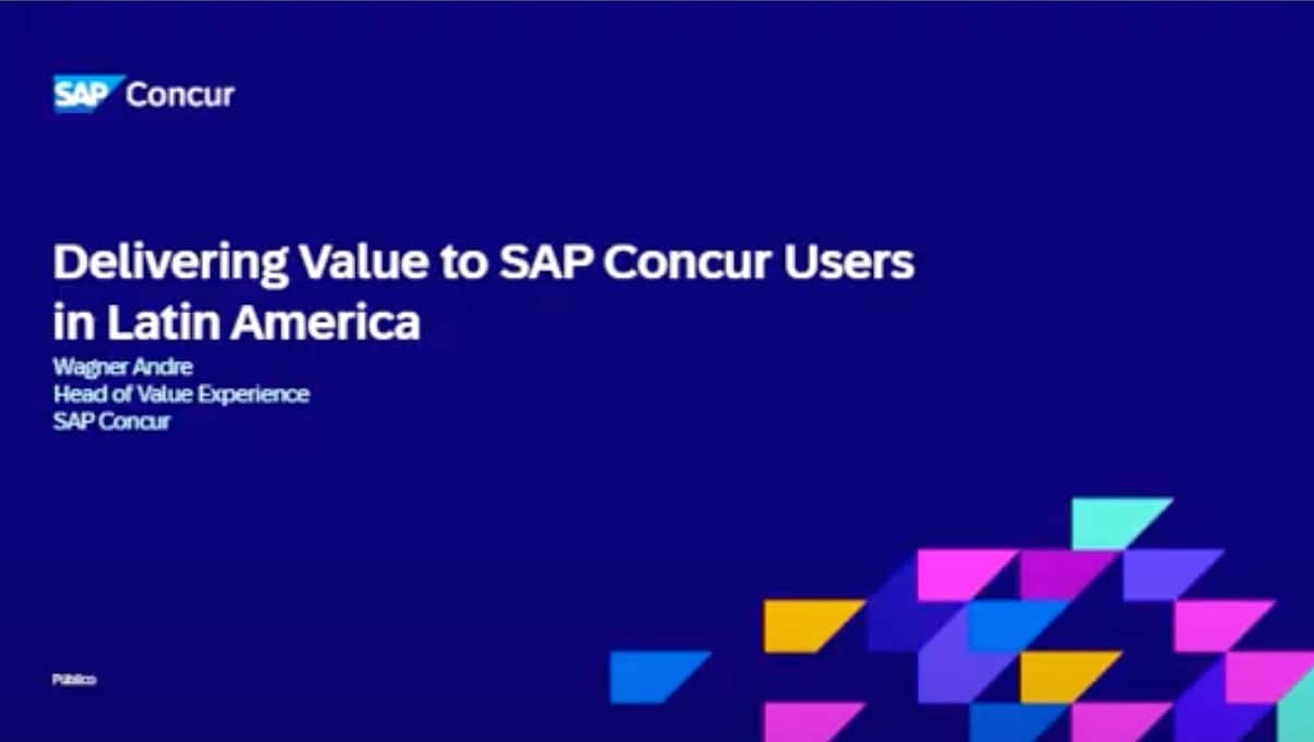 <span>Delivering Value to SAP Concur Users in Latin America: Benchmarking Tips and Tricks (Spanish)</span>
