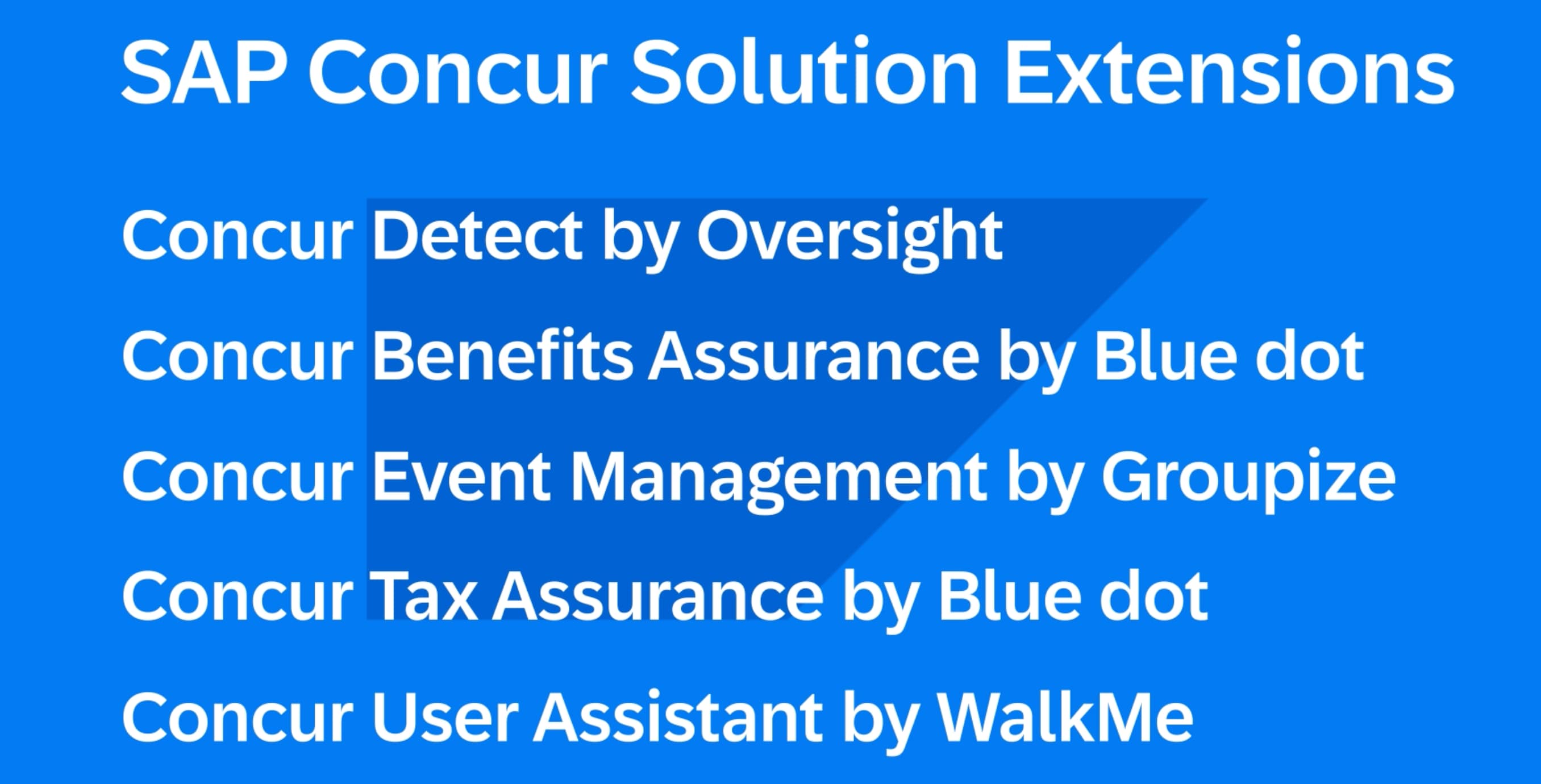 <span>SAP Concur Solution Extensions Explainer</span>
