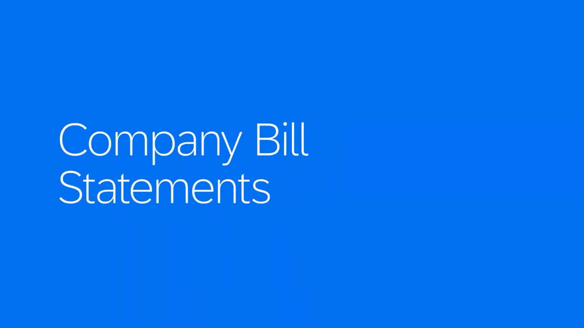 <span>Company Bill Statements from SAP Concur</span>
