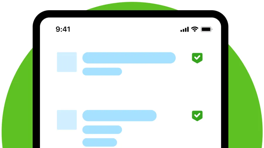 screenshot of app
