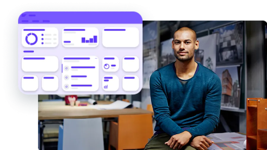 Business professional using AI to automate workflow