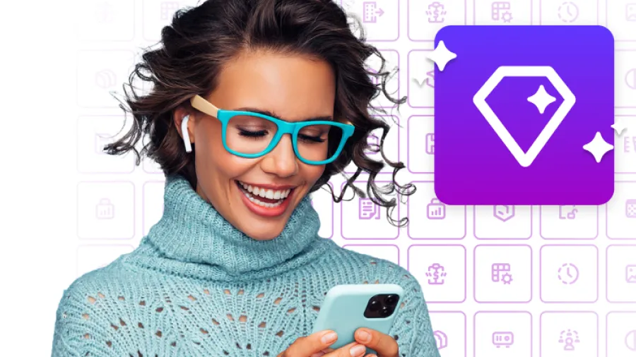 Woman excited to be using AI with Joule