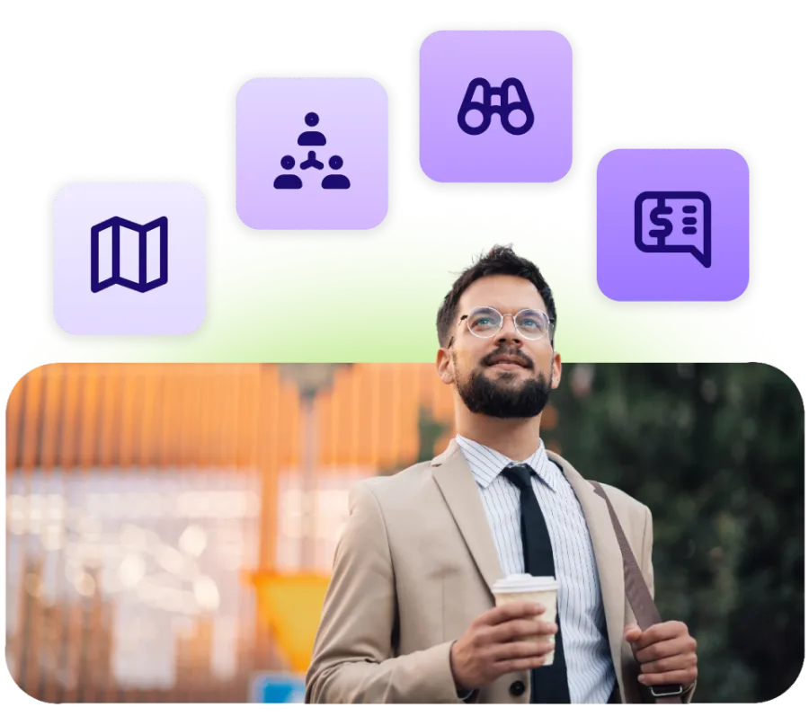Business professional happy with Concur integrations