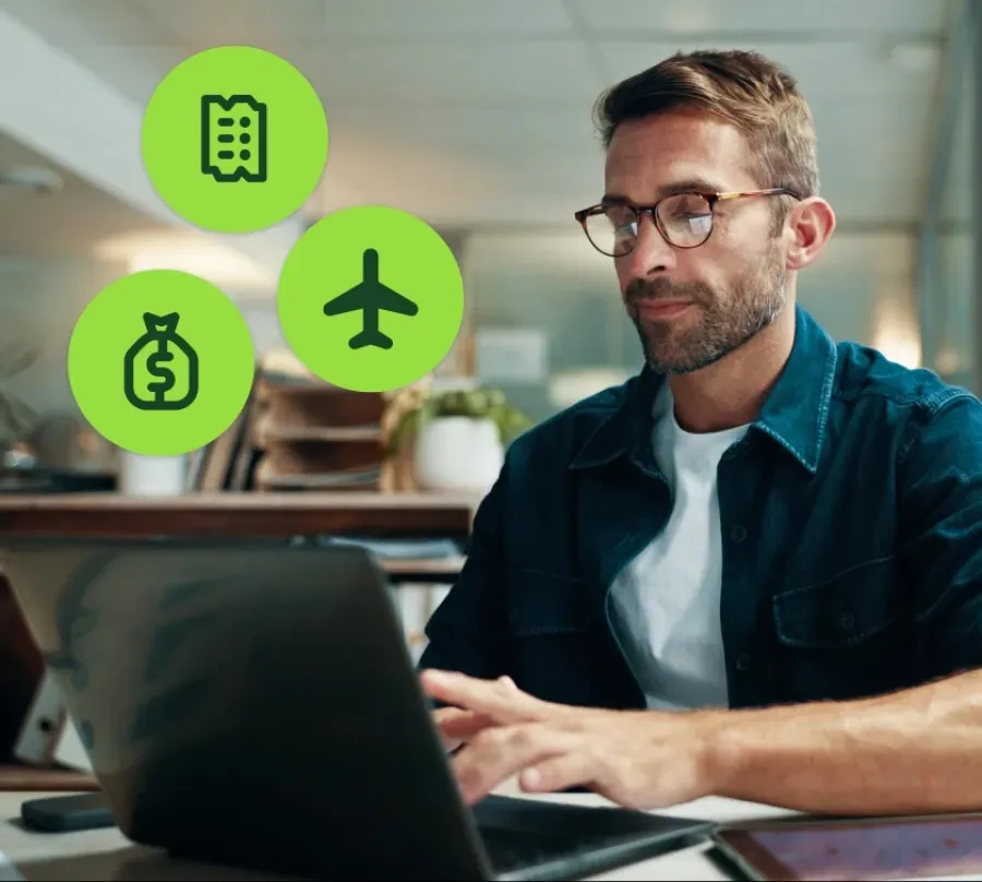 man using laptop