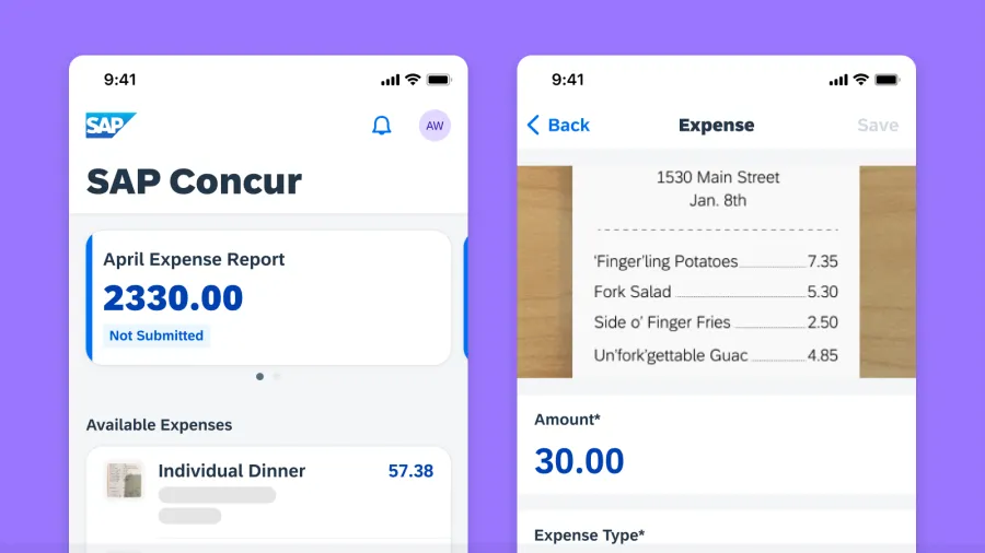Expense mobile