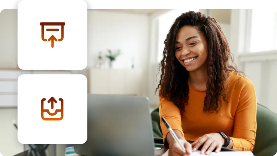 Woman using the demo and learning so much