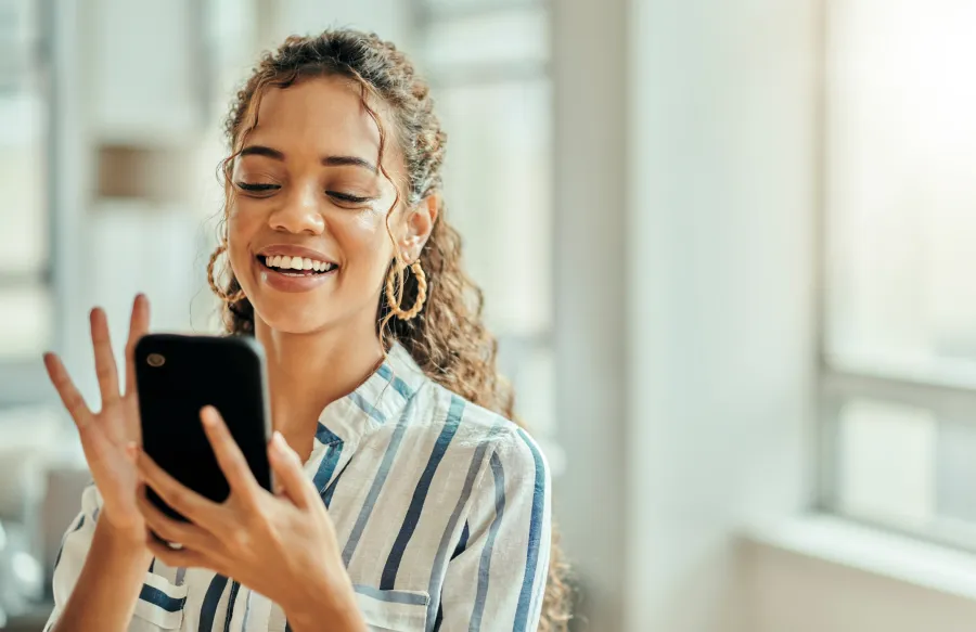 business professional using mobile phone