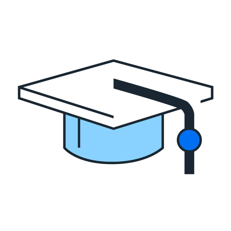 graduation cap pictogram