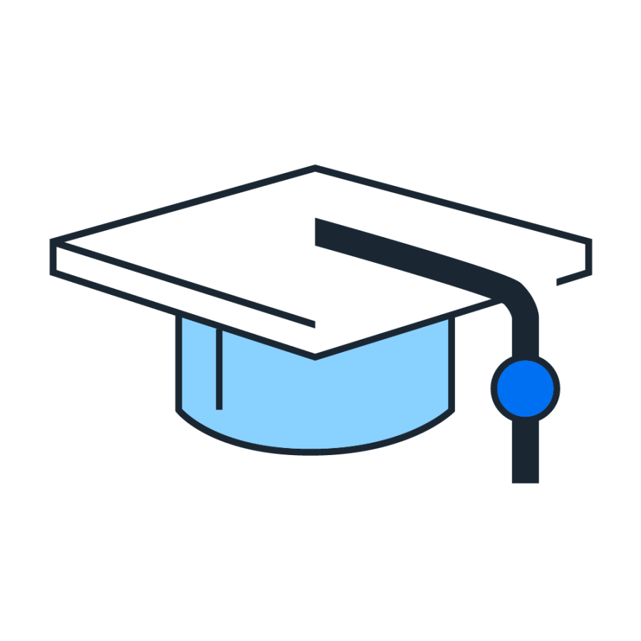 graduation cap pictogram