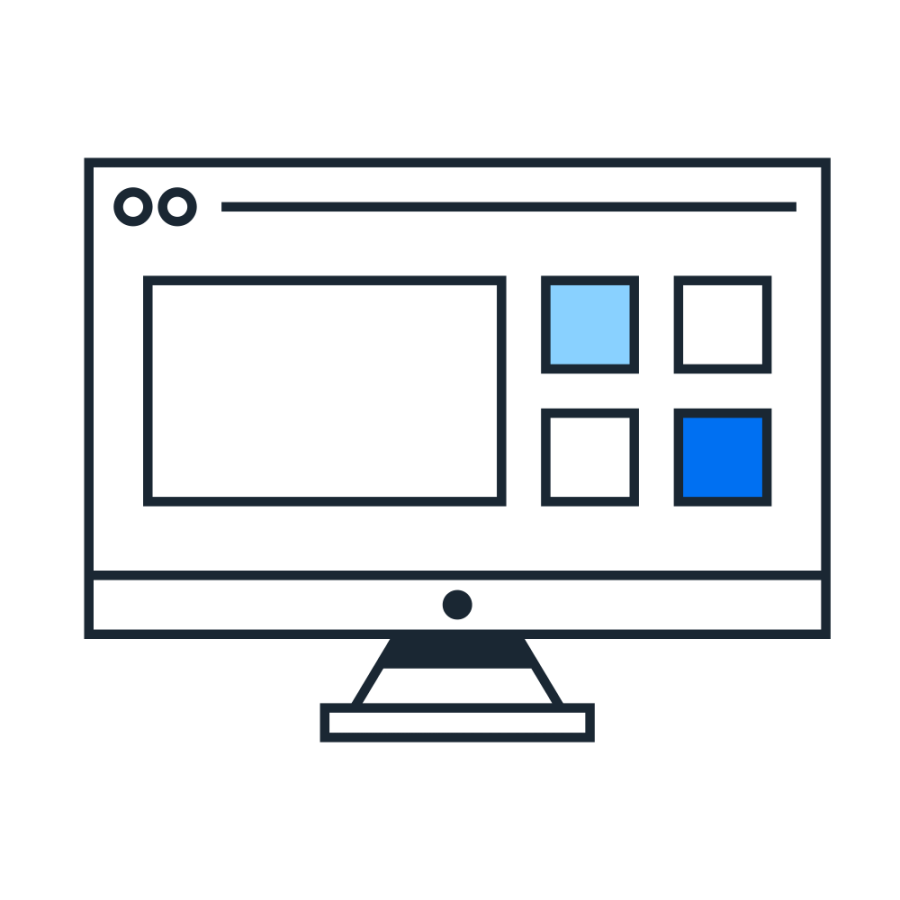 computer screen with demo